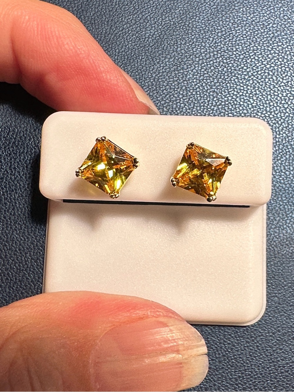 Cristine 6mm Screwback gold over 925 Sterling Silver Earrings.